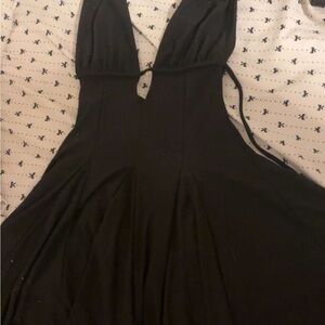 XS Windsor Midnight Glow Glitter Halter A Line Mini Dress